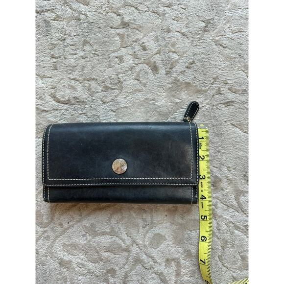 Coach Black Leather Trifold Wallet with Pink Interior & Zip Pocket – 7.5” x 4” - Picture 3 of 8